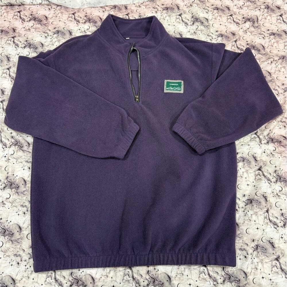 Vintage purple camper fleece zip up size M